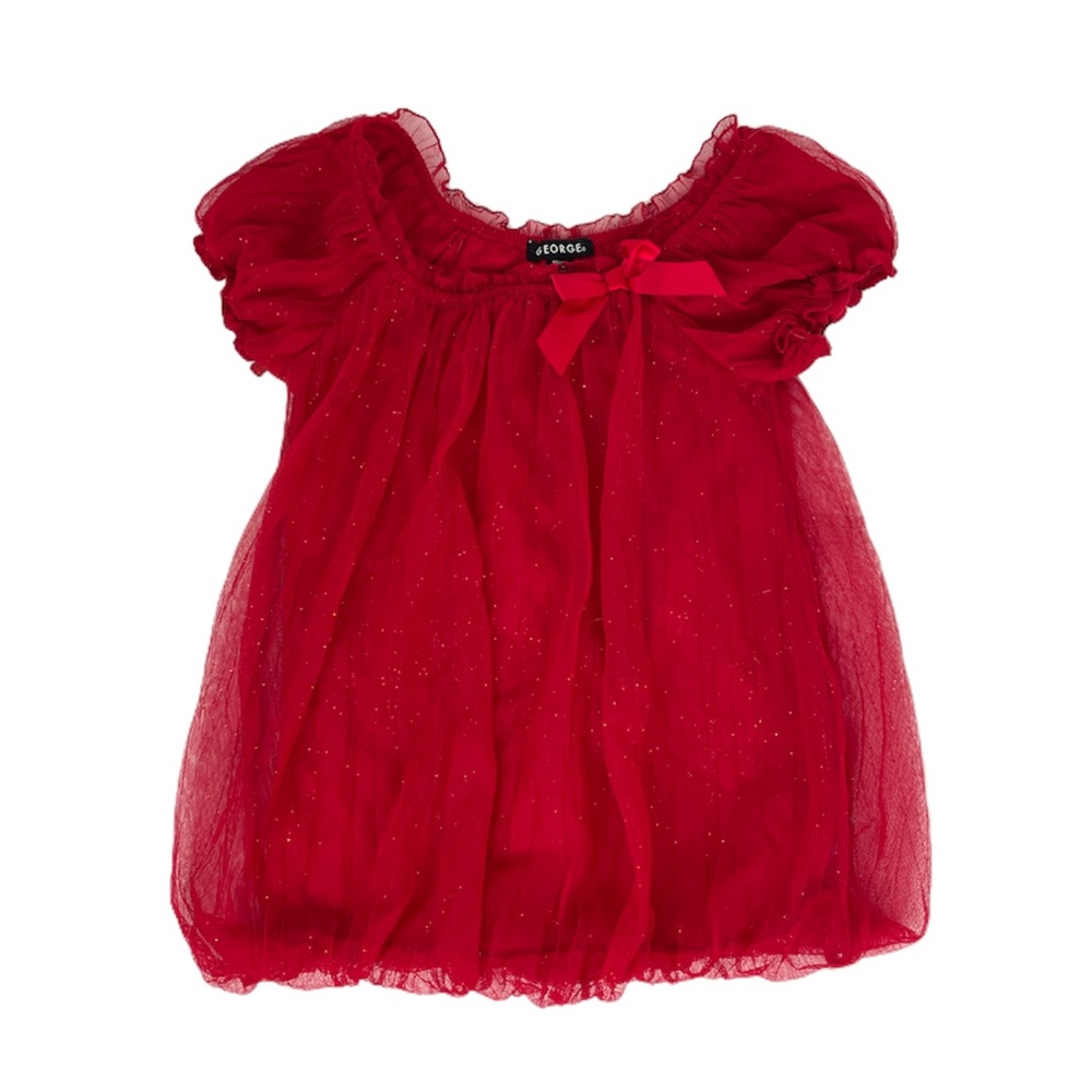 George Bubble Top Red Girls 4-5